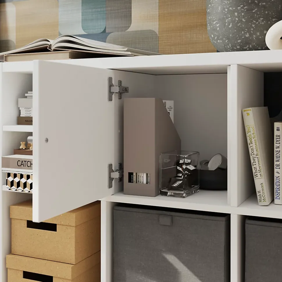 Bloc avec porte pour étagère cube GoodHome Mixxit blanc