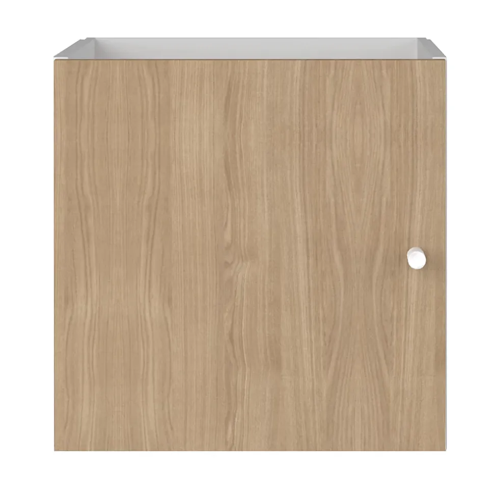 Bloc avec porte pour étagère cube GoodHome Mixxit effet chêne