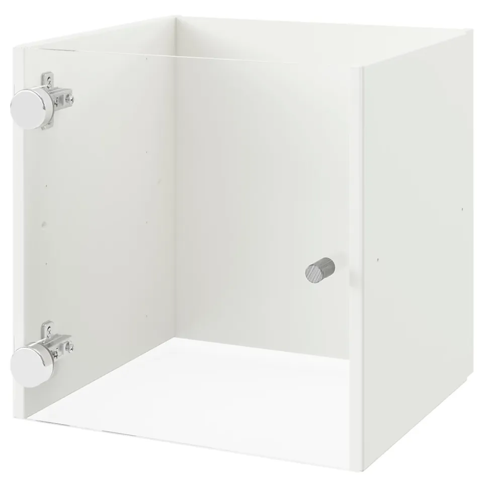 Bloc avec porte transparente pour étagère GoodHome Mixxit blanc