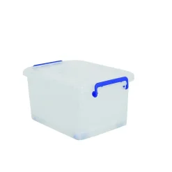 Boite de rangement avec roulettes Blanc Transparent 13L MSV