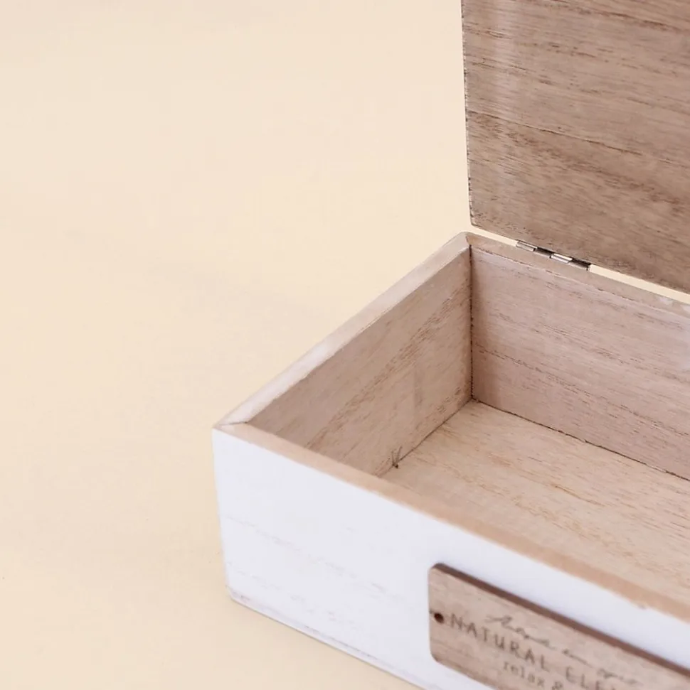 Boite de rangement en bois 22x12cm