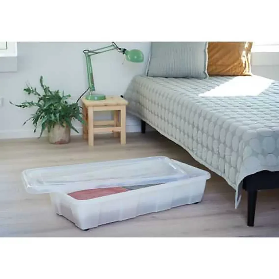 Boite de rangement sous lit à roulettes 30 litres