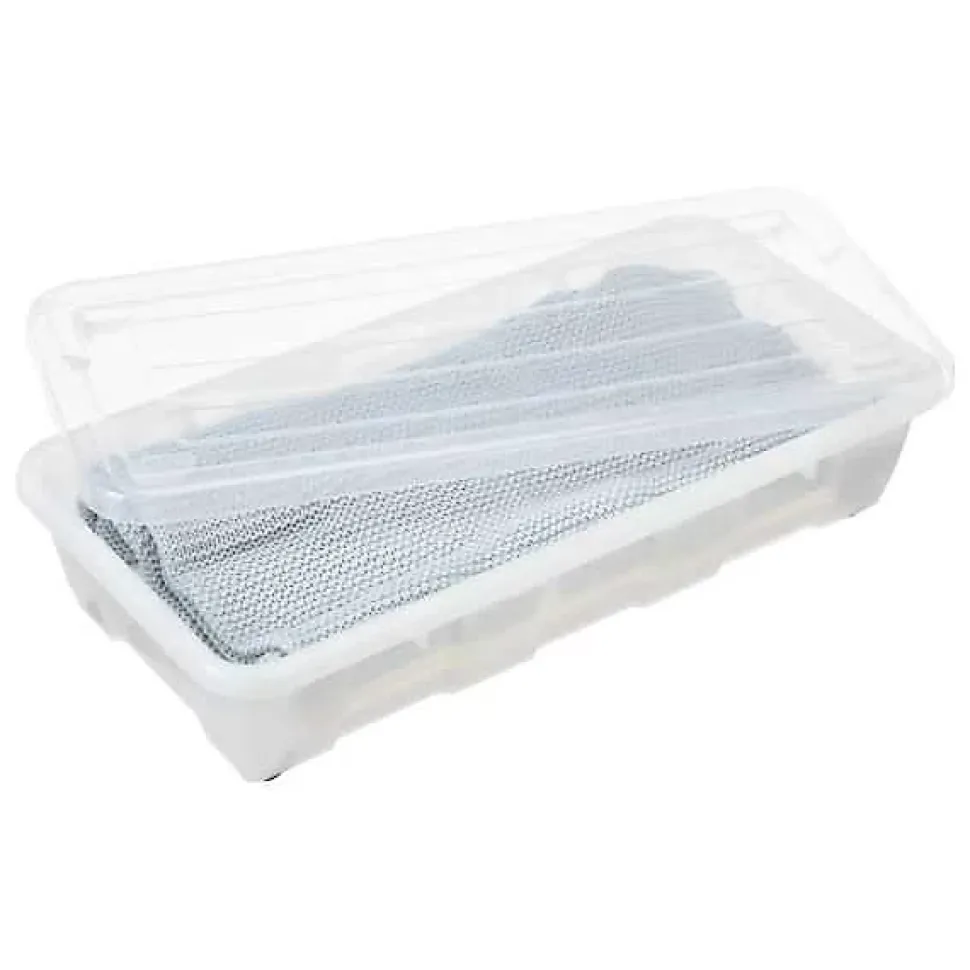 Boite de rangement sous lit à roulettes 30 litres