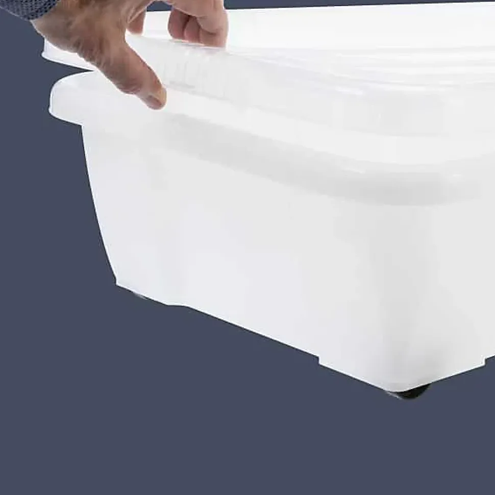 Boite de rangement sous lit à roulettes 30 litres
