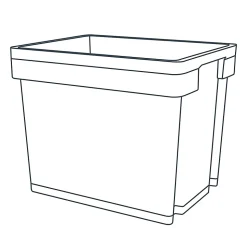 Boite en plastique Xago transparent 68 L (XL)