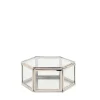 Boite hexagonale en verre 12x11cm