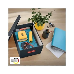 Boite rangement en carton solide Cosy M - Gris