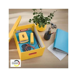 Boite rangement en carton solide Cosy M - Jaune