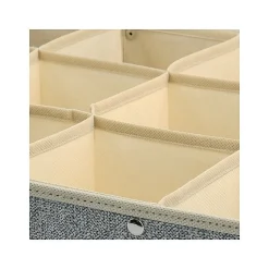 Boite Tiroir de rangement microaérée et respirant avec 9 compartiments Gris MSV