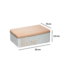 Boîte à sucre morceaux métal Blanc Scandi Nature - 5Five