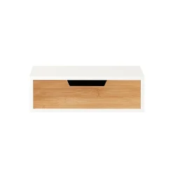 Boîte à Thé en Bois avec Tiroir Organisateur Compact sur Pieds Antidérapants