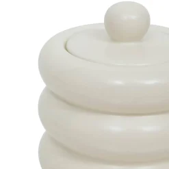 Boîte déco Mike céramique blanc 14,711,2cm - Atmosphera