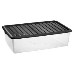Boîte de rangement 27 L couvercle noir
