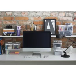 Boîte de rangement allongée 3,5 litres - Clips Blancs