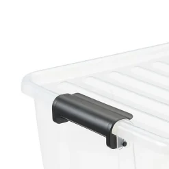 Boîte de rangement avec couvercle Home Box 30 litres - Transparent