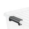 Boîte de rangement avec couvercle Home Box 15 litres - Gris