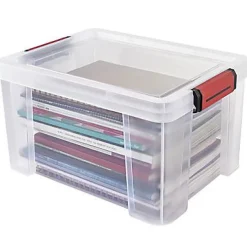Boîte de rangement avec couvercle Sundis Clip’n store 17 L transparent