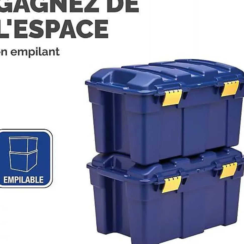 Boîte de rangement avec Couvercle Charnière 45 litres