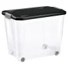 Boîte de rangement avec roulettes Tontarelli Combi Box 67 L couvercle noir vendue par 3 pièces