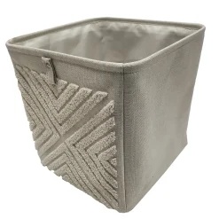 Boîte de rangement carrée en textile Mixxit motif étoile