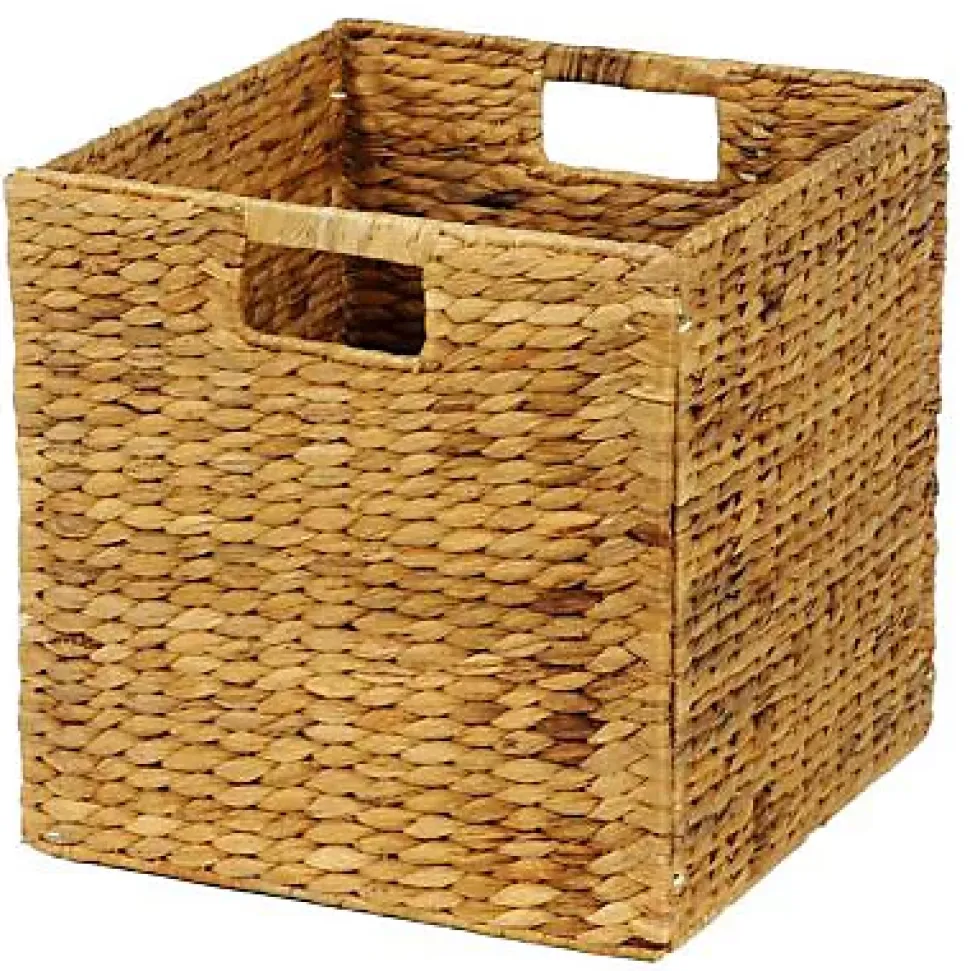 Boîte de rangement carrée en fibre naturelle Mixxit