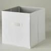 Boîte de rangement carrée en textile Mixxit coloris blanc