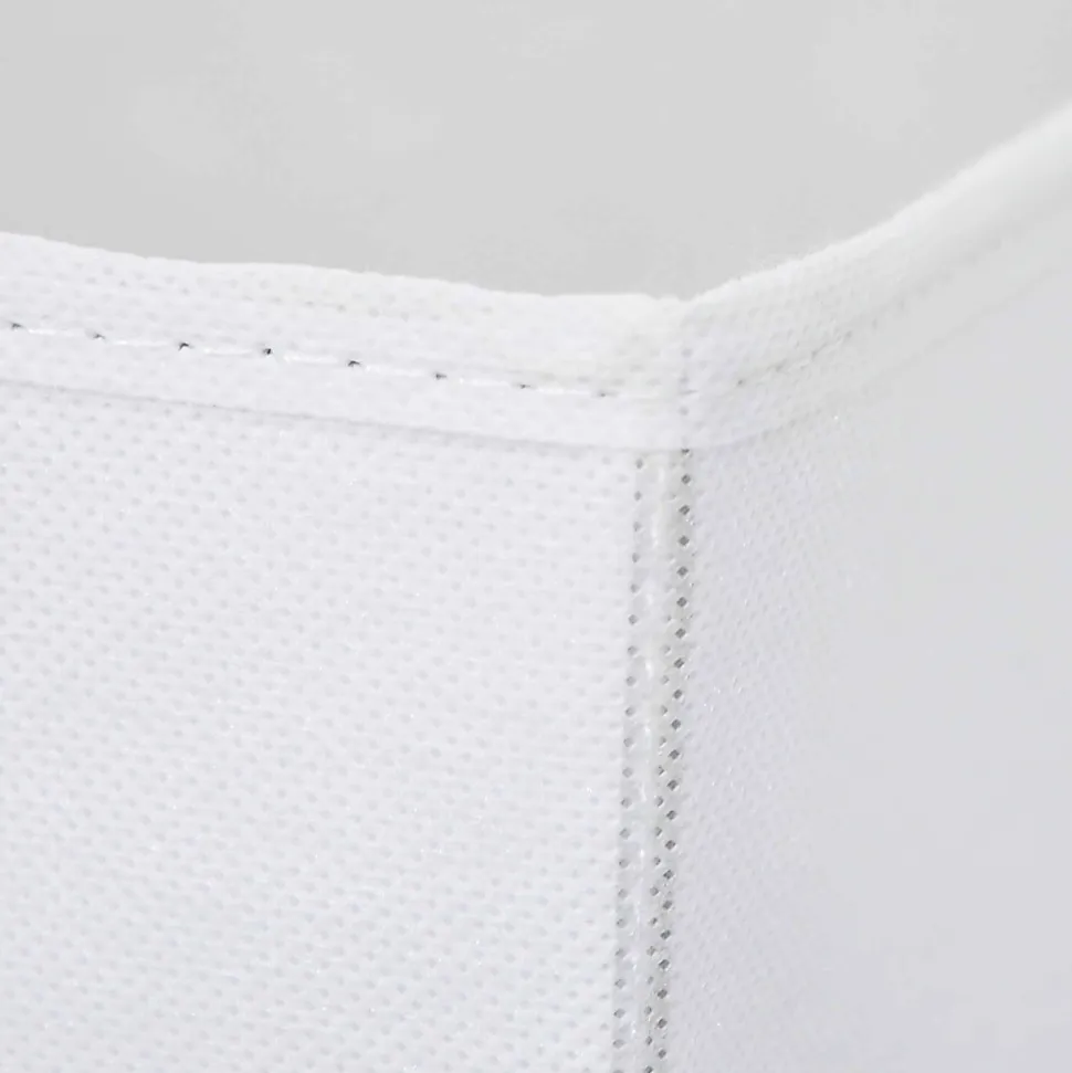 Boîte de rangement carrée en textile Mixxit coloris blanc