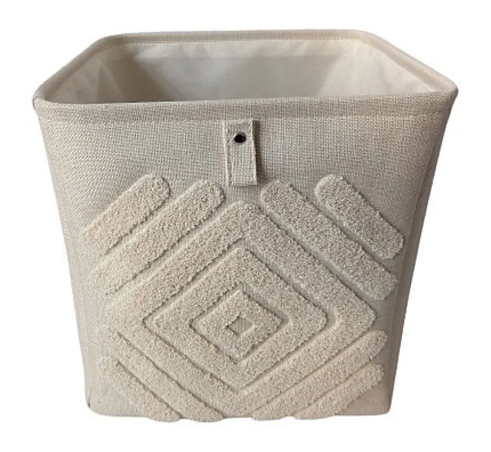 Boîte de rangement carrée en textile Mixxit motif œil