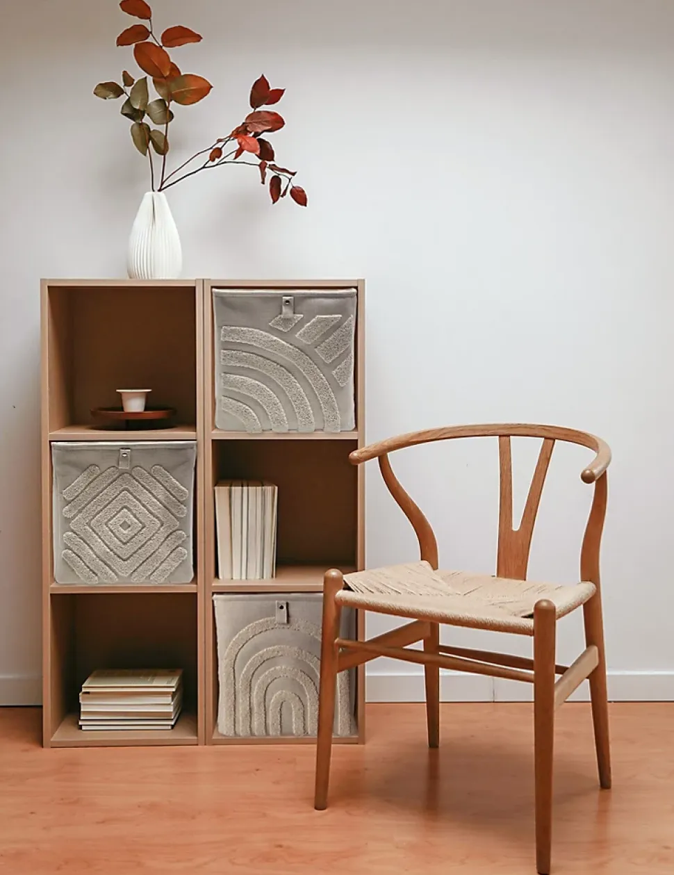 Boîte de rangement carrée en textile Mixxit motif œil