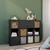 Boîte de rangement carrée en polycoton avec cadre Mixxit kaki