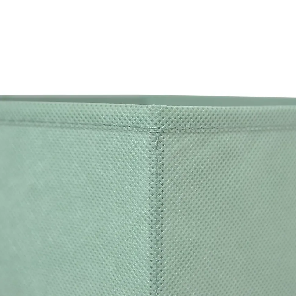 Boîte de rangement carrée en textile Mixxit coloris vert clair