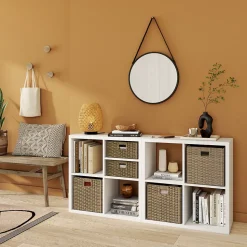 Boîte de rangement carrée en jonc de mer Mixxit