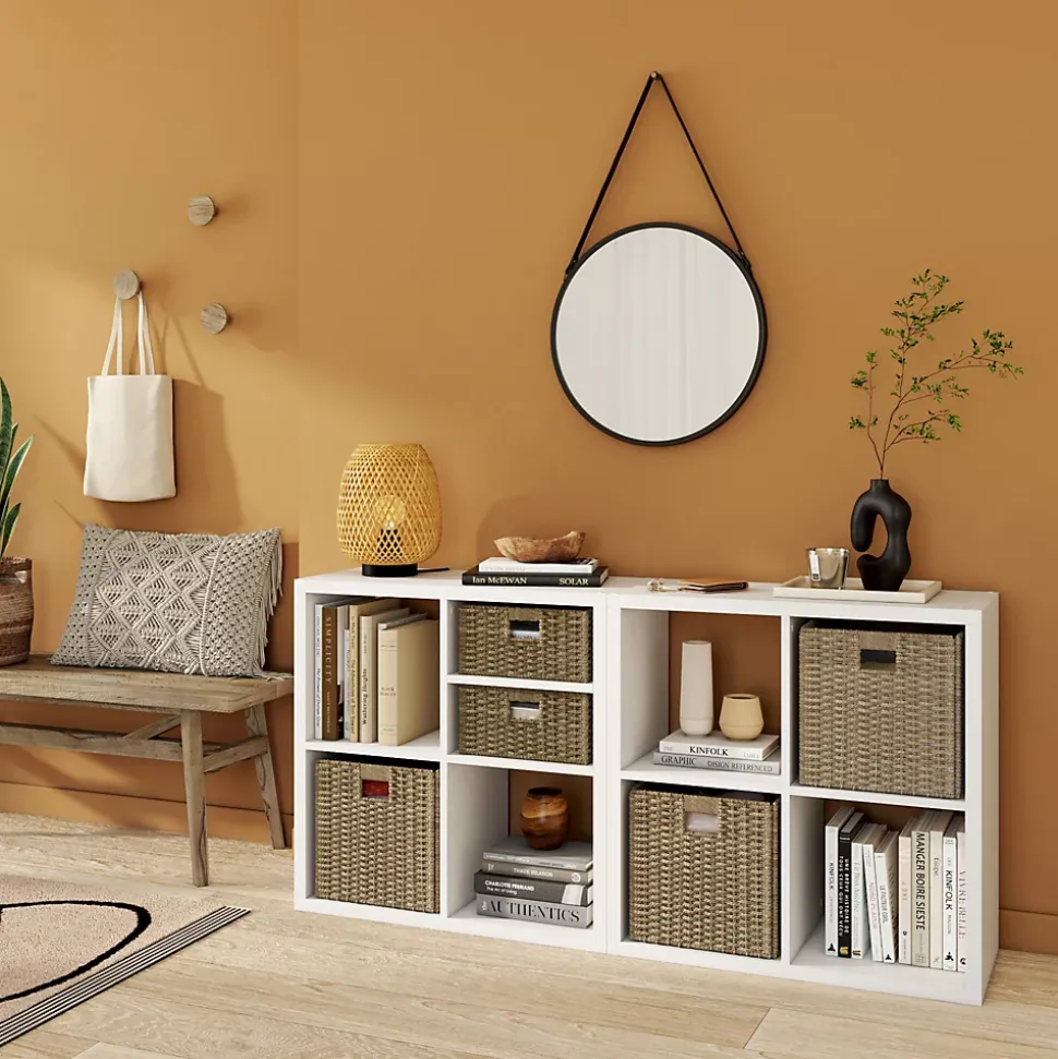 Boîte de rangement carrée en jonc de mer Mixxit