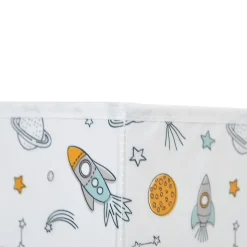 Boîte de rangement carrée en textile Mixxit motif de l'espace