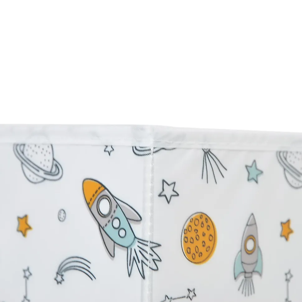 Boîte de rangement carrée en textile Mixxit motif de l'espace