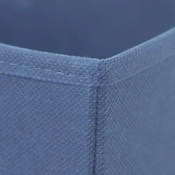 Boîte de rangement carrée en textile Mixxit coloris bleu marine