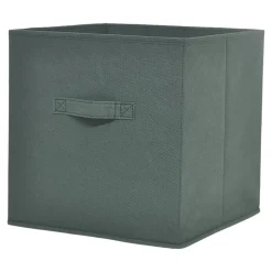 Boîte de rangement carrée en textile Mixxit coloris vert