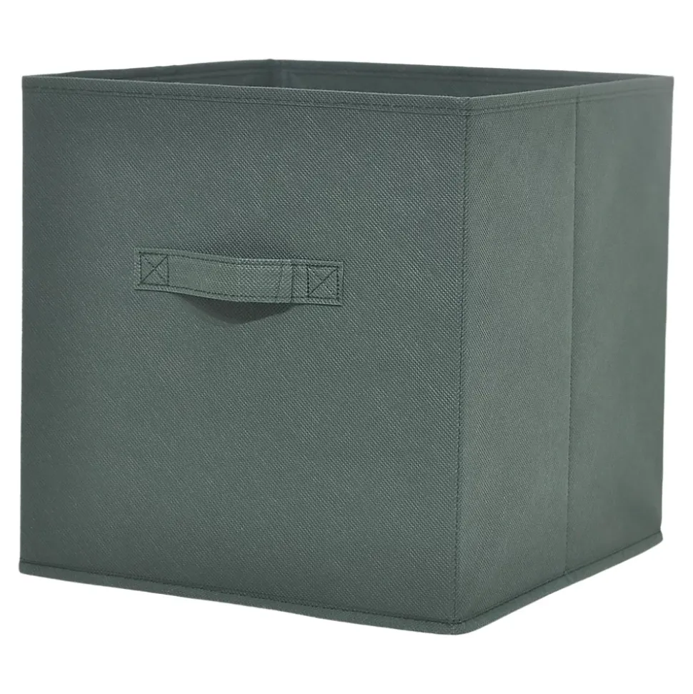 Boîte de rangement carrée en textile Mixxit coloris vert