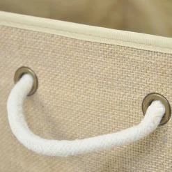 Boîte de rangement carrée en toile de jute Mixxit