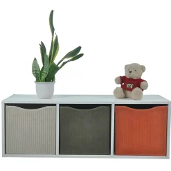 Boîte de rangement carrée en velours Mixxit coloris kaki
