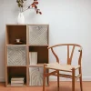 Boîte de rangement carrée en textile Mixxit motif arc en ciel