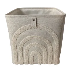 Boîte de rangement carrée en textile Mixxit motif arc en ciel