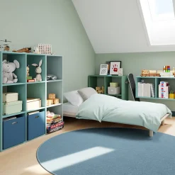 Boîte de rangement carrée en plastique Mixxit coloris bleu