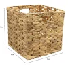 Boîte de rangement carrée en jacinthe d'eau tressé motif épais Mixxit