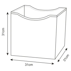 Boîte de rangement carrée en velours Mixxit coloris beige