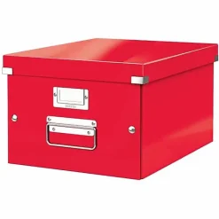 Boîte de rangement en carton Taille Moyenne A4+ - Rouge