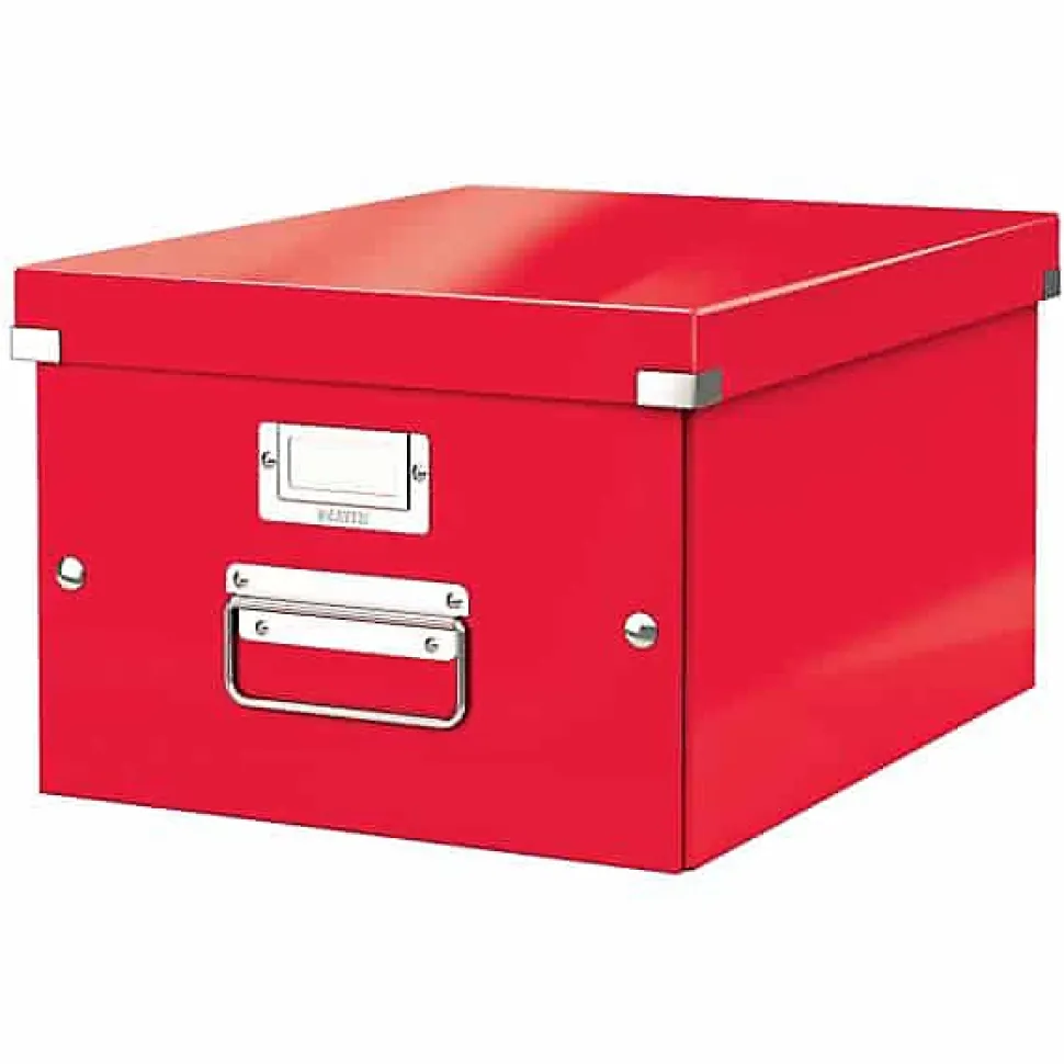 Boîte de rangement en carton Taille Moyenne A4+ - Rouge