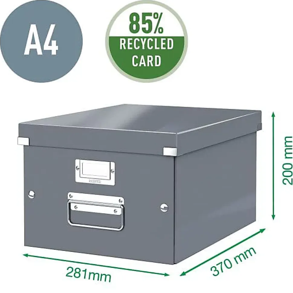 Boîte de rangement en carton Taille Moyenne A4+ - Rouge