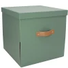 Boîte de rangement en carton avec couvercle compatible vert