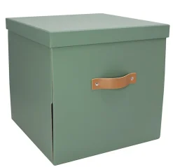 Boîte de rangement en carton avec couvercle compatible vert